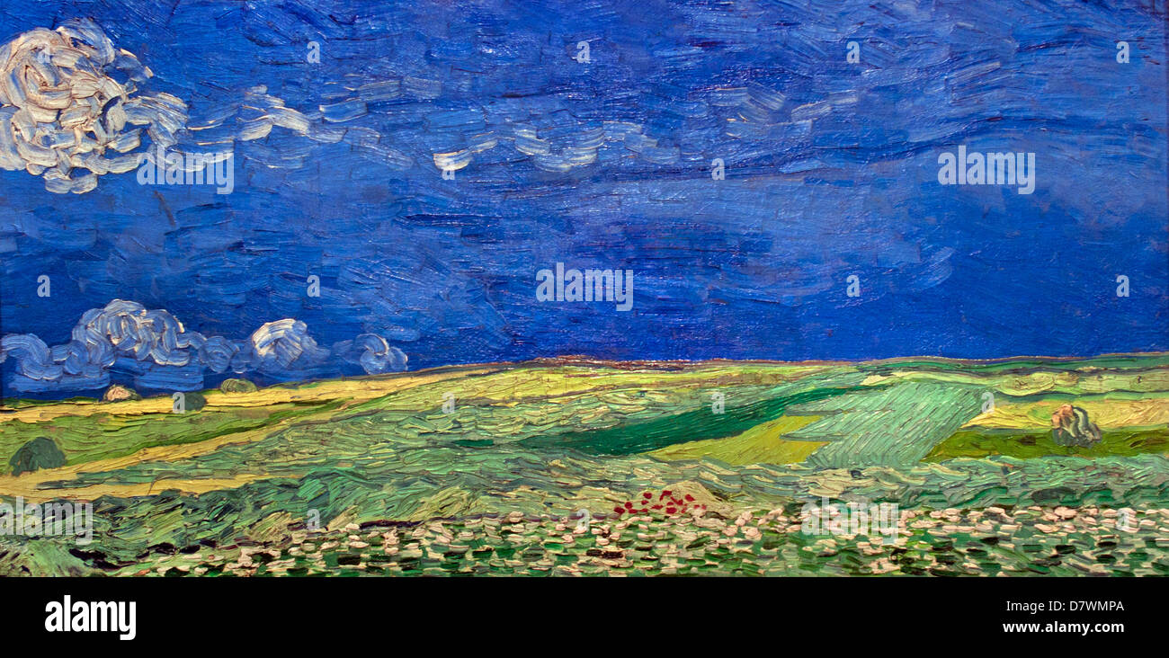 Weizenfeld mit unter Gewitterwolken 1890 Vincent Van Gogh 1853-1890 Niederlande Post-Impressionismus Stockfoto