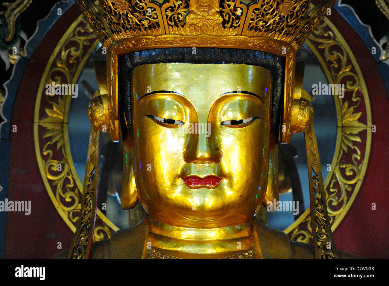 Asien Malaysia Penang Buddha-Statue in Kek Lok Si buddhistischen Tempel Stockfoto