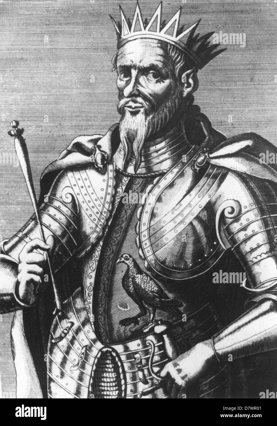 ATTILA der Hunne (?-453) aus dem 18. Jahrhundert Bild des Führers des Imperiums Hunic Stockfoto