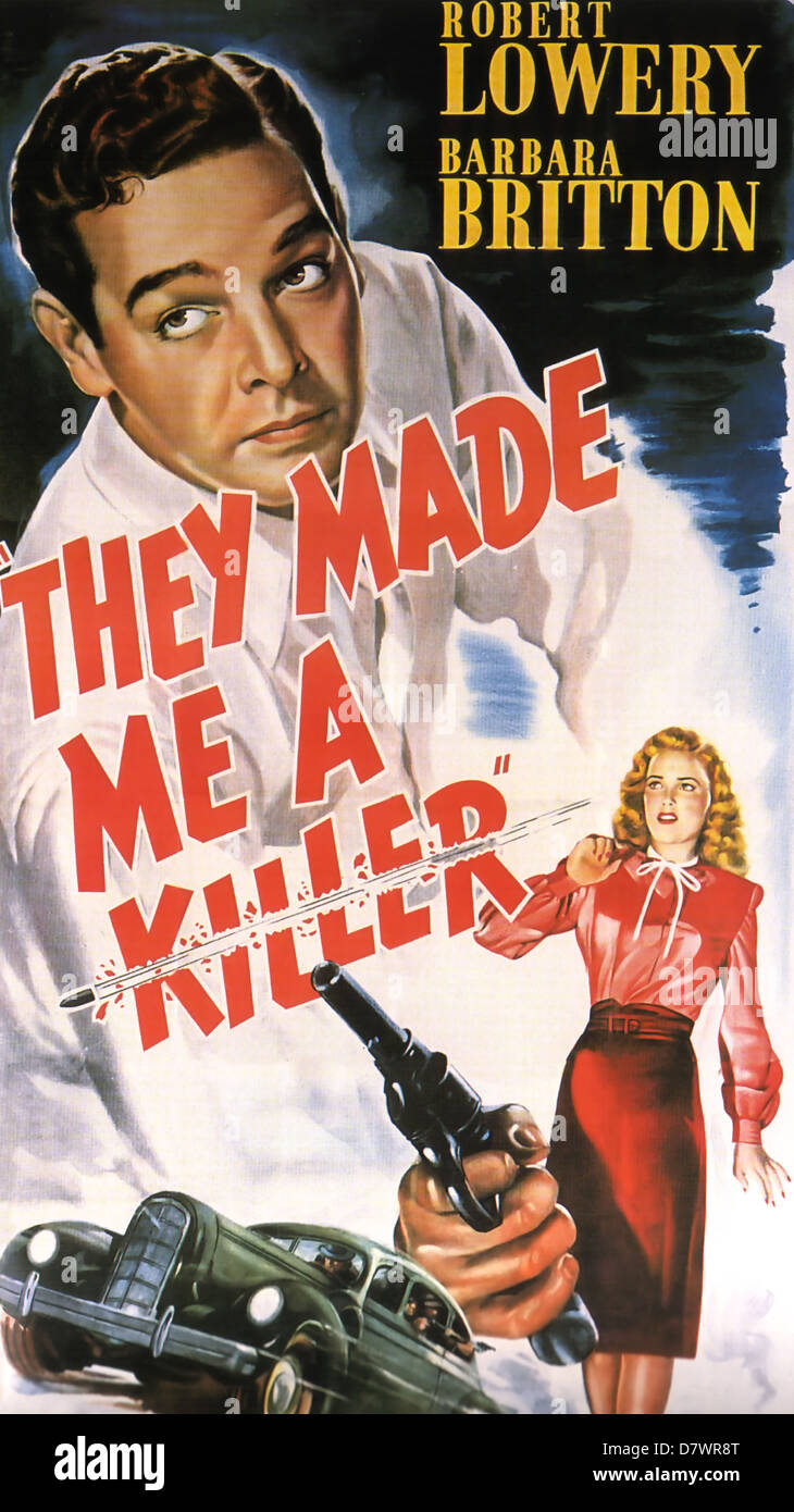 Sie gaben mir ein KILLER Poster für 1946 größter B-Film mit Robert Lowery und Barbara Britton Stockfoto