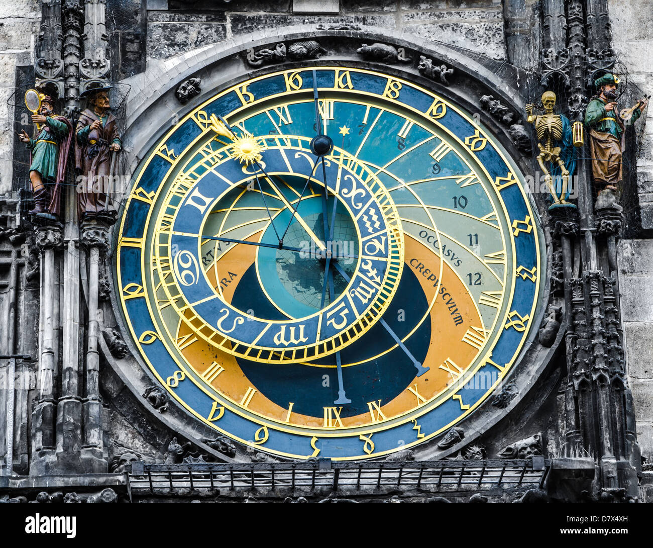 Prager Orloj astronomische Uhr Stockfoto