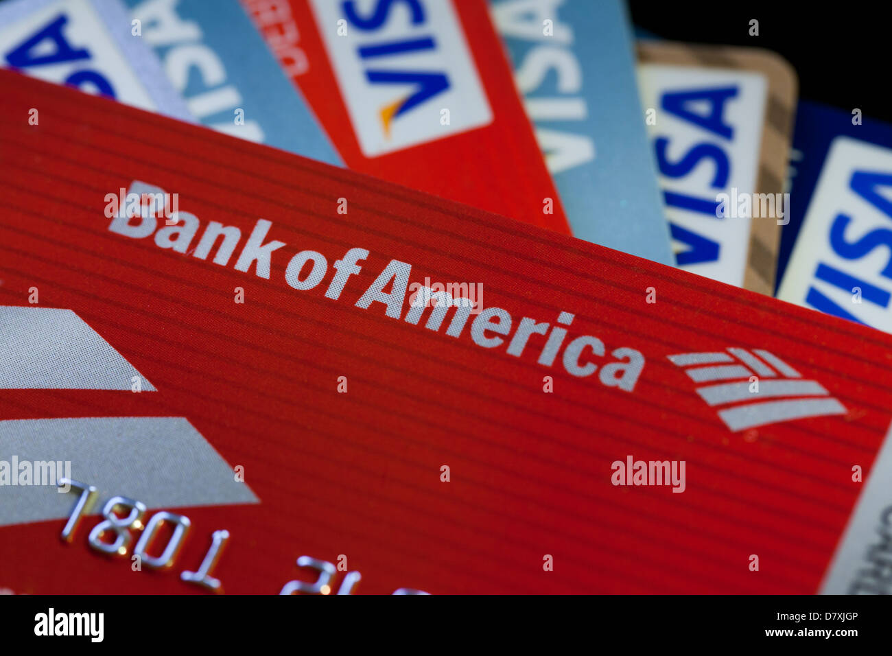 Bank of America Kreditkarte Stockfoto