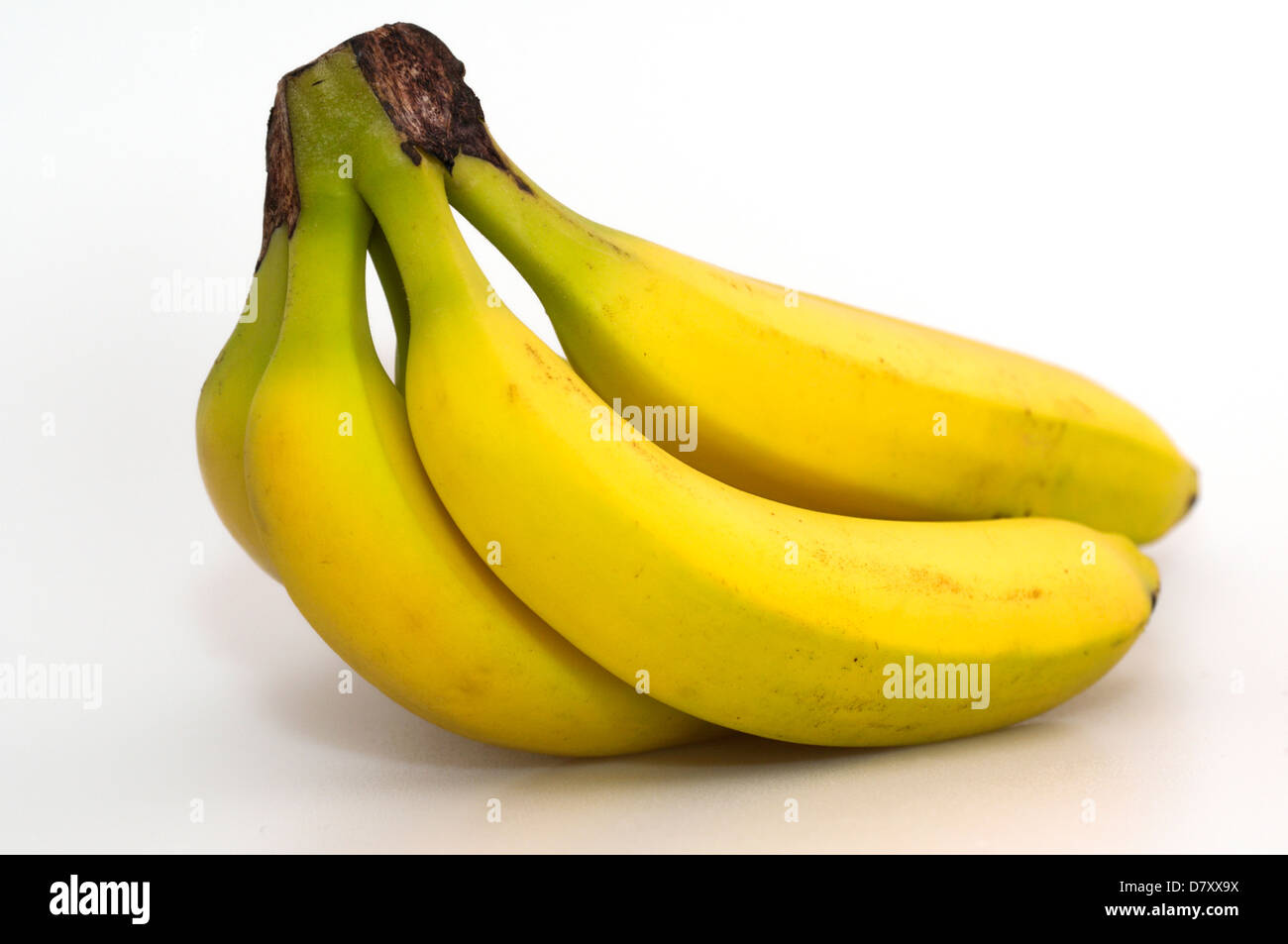 Reihe von Bio-Bananen Stockfoto