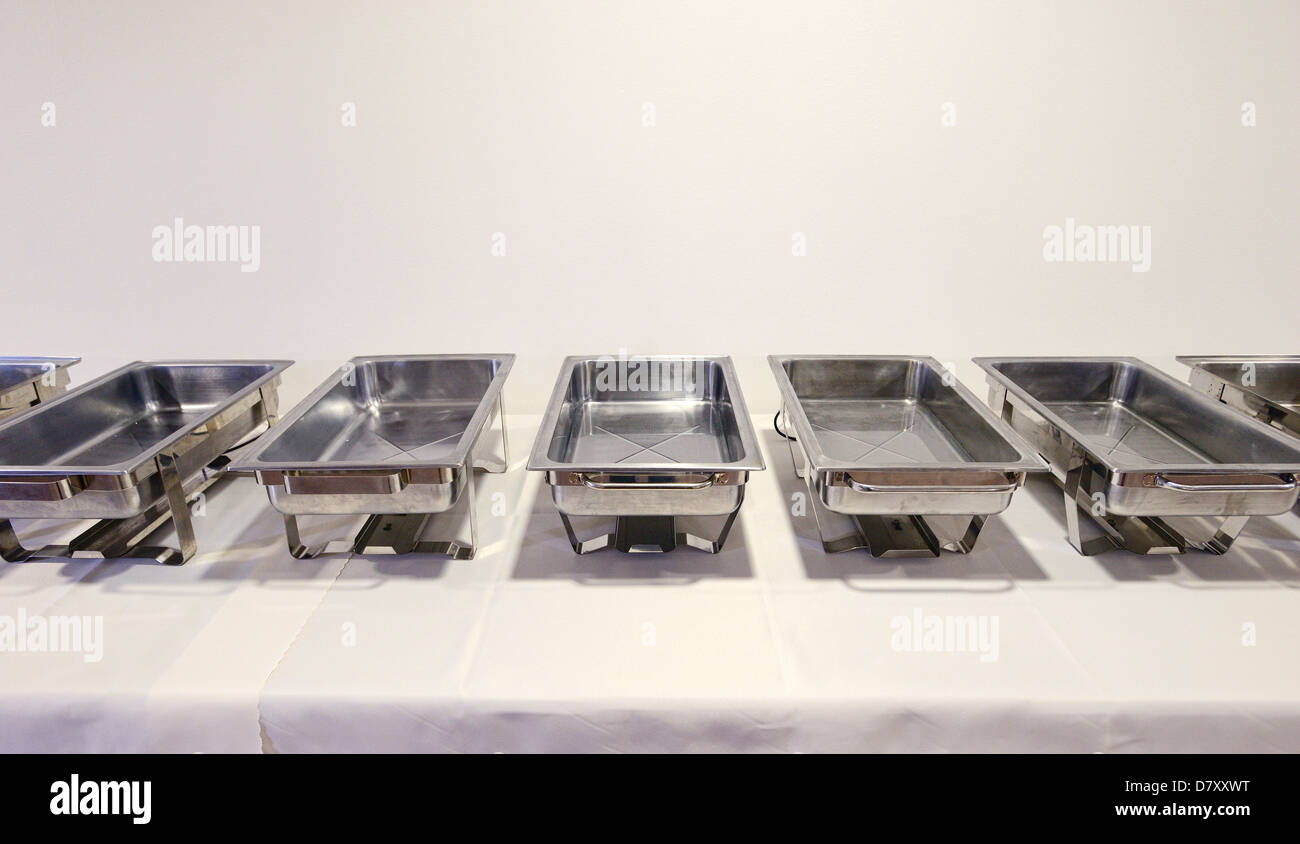 Chafing dishes Stockfoto