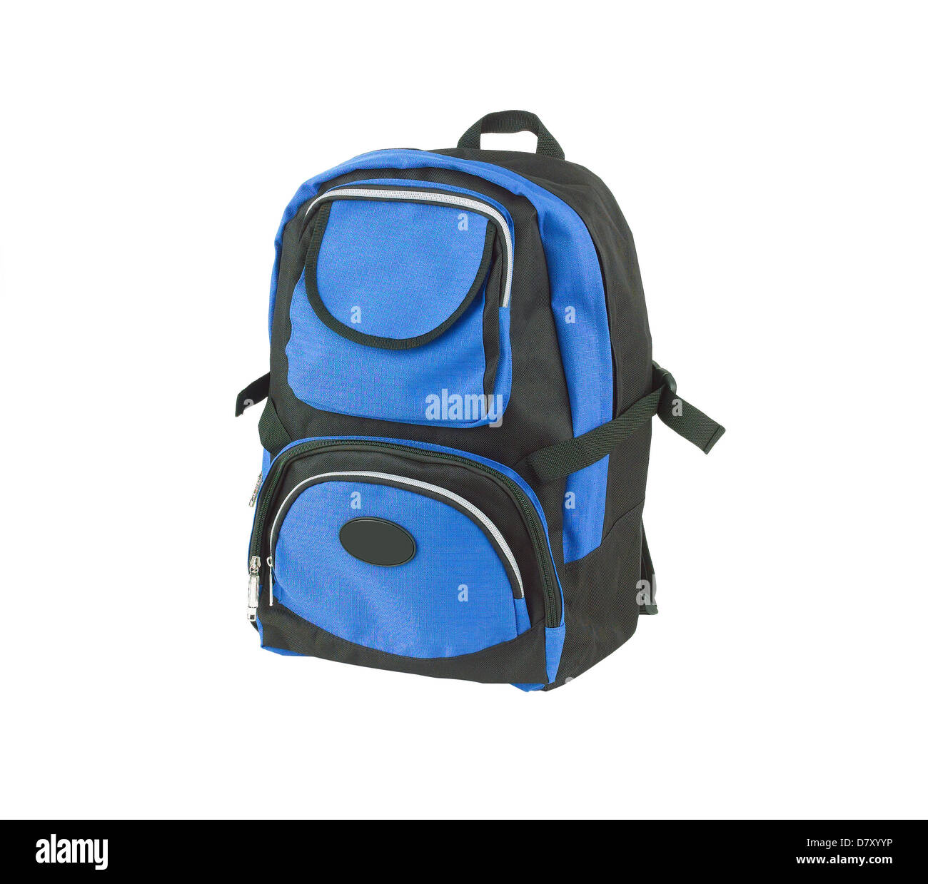 Eine blaue Canvas Rucksack für Schüler oder Abenteuer Stockfoto