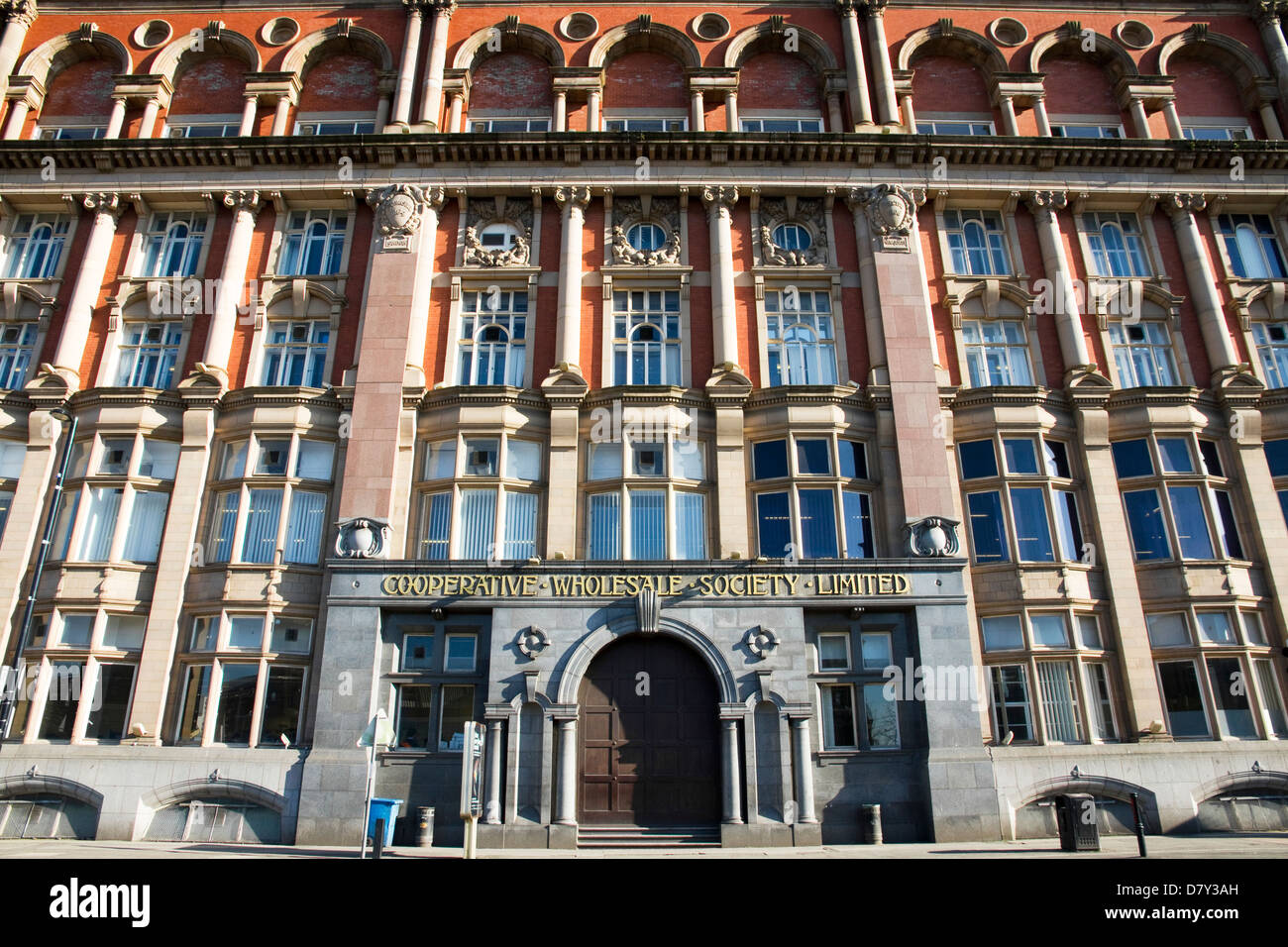 Wholesale Genossenschaft Gebäude, Corporation Street, Innenstadt, Manchester Stockfoto