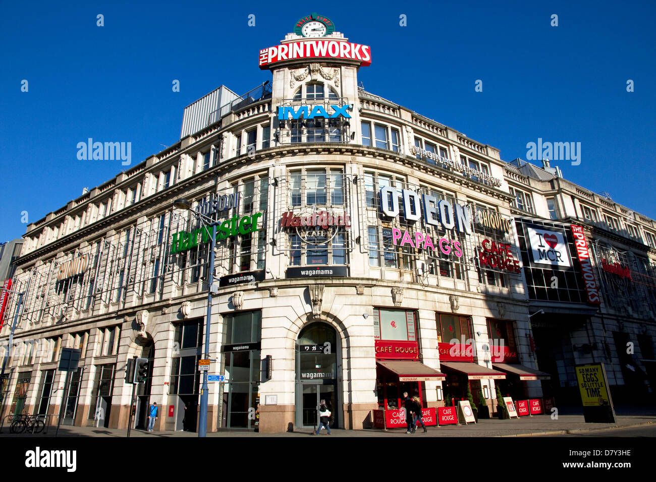 Die Printworks - Veranstaltungsort-, Withy Grove / Corporation Street, Innenstadt, Manchester, England, UK. Stockfoto