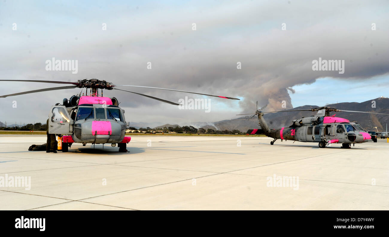 HSC-3 reagiert auf Waldbrände. Stockfoto
