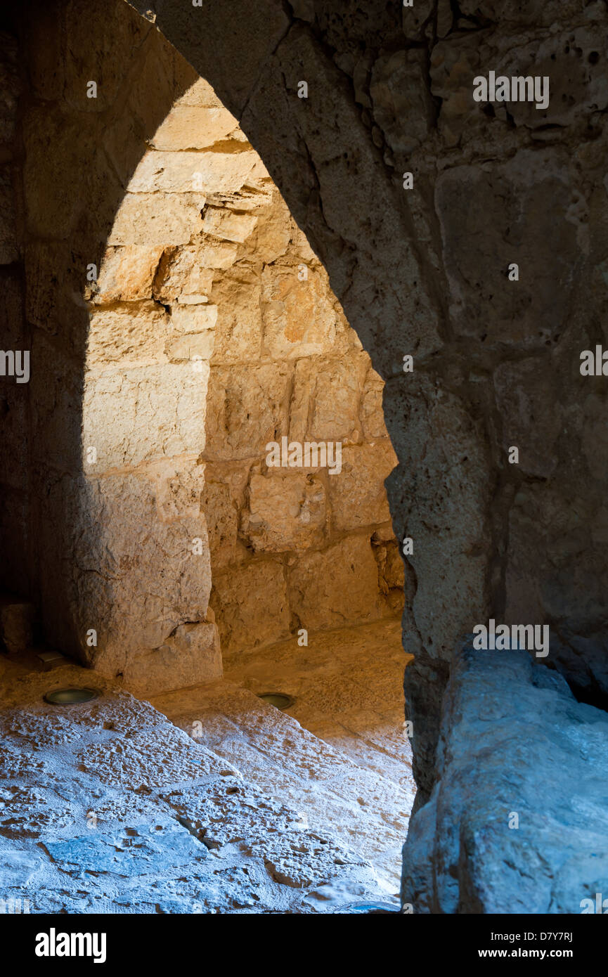 Ruinen der Kreuzfahrerburg, Ajlun, Jordanien Stockfoto