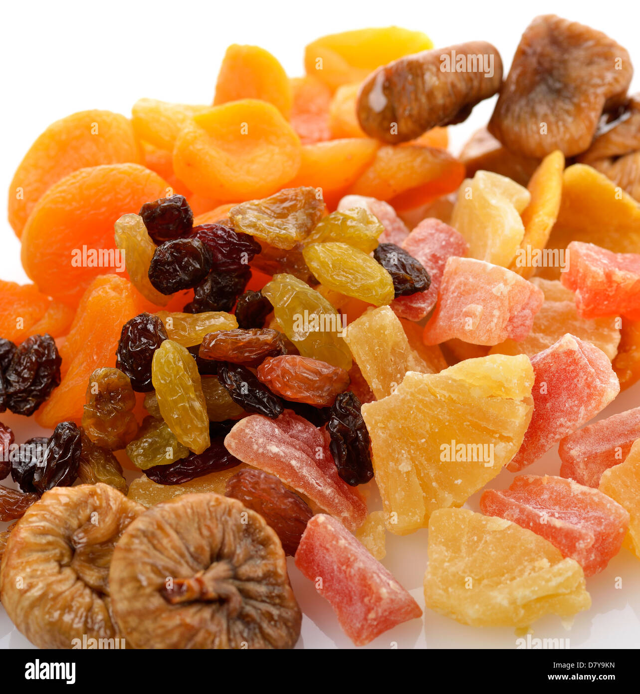 Getrocknete tropische Früchte-Mix, Nahaufnahme Stockfoto