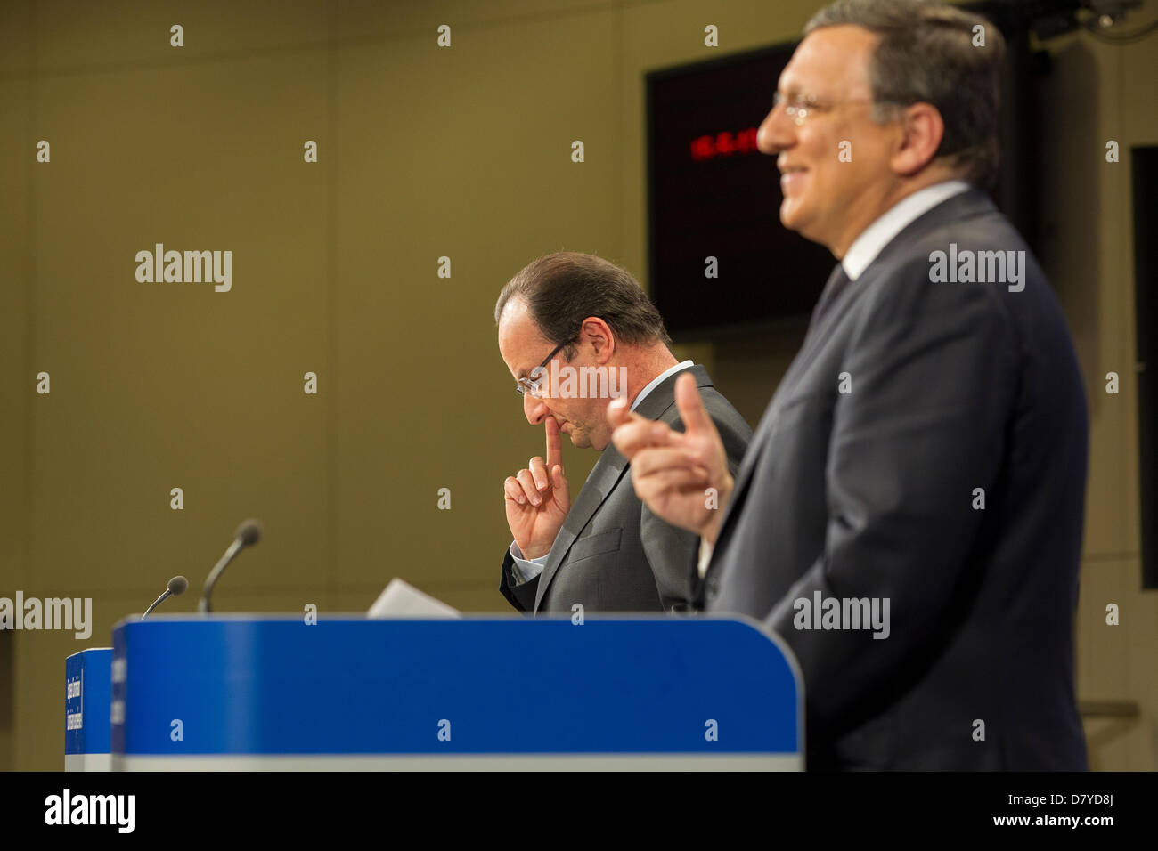 Der französische Präsident Francois Hollande anlässlich der Europäischen Kommission Stockfoto