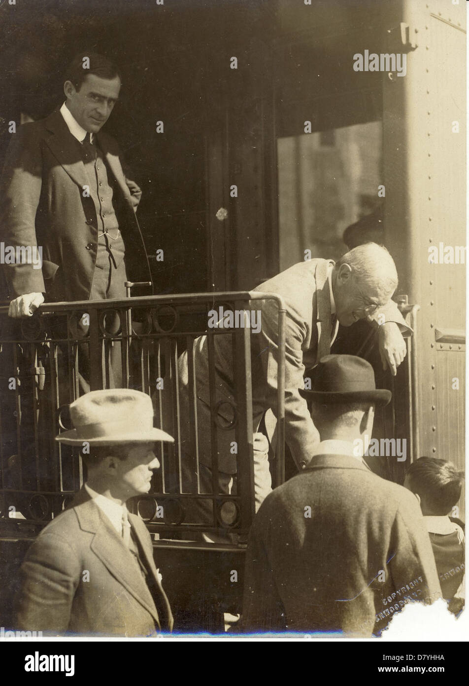 Präsident Wilson auf sprechenden Tour Stockfoto