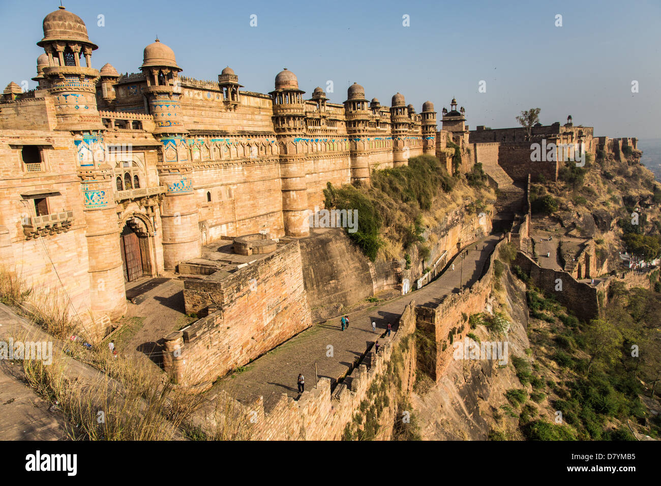 Gwalior Fort, Gwalior, Madhya Pradesh, Indien Stockfoto
