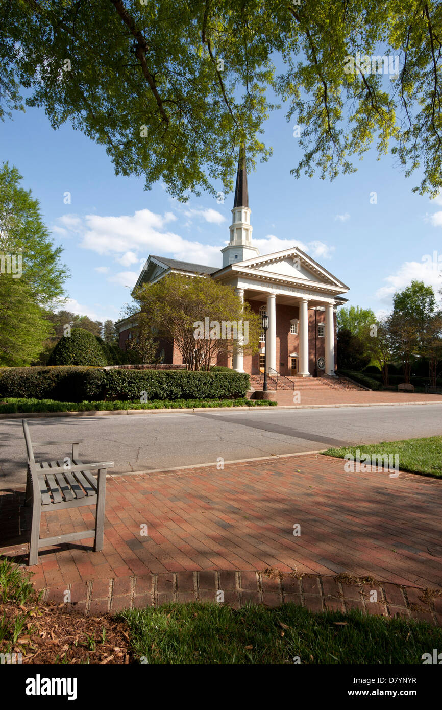 Daniel Gedächtniskapelle auf dem Campus der Furman University in Greenville, SC, USA Stockfoto