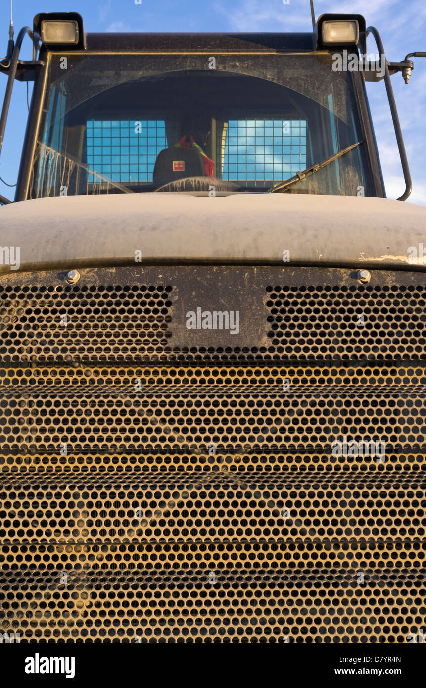 Close-up Vorderansicht Muldenkipper Stockfoto