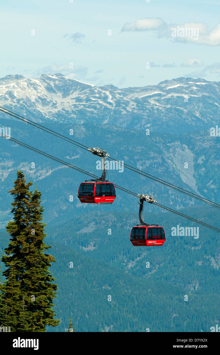 Peak 2 Peak Gondola, Whistler, Britisch-Kolumbien, Kanada Stockfoto