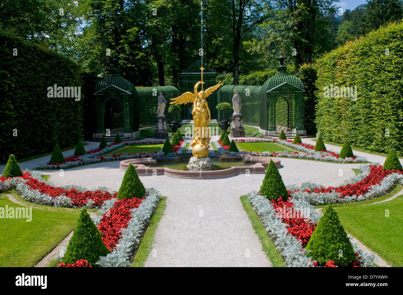 Gärten von Schloss Linderhof, Bayern, Deutschland Stockfotografie Alamy