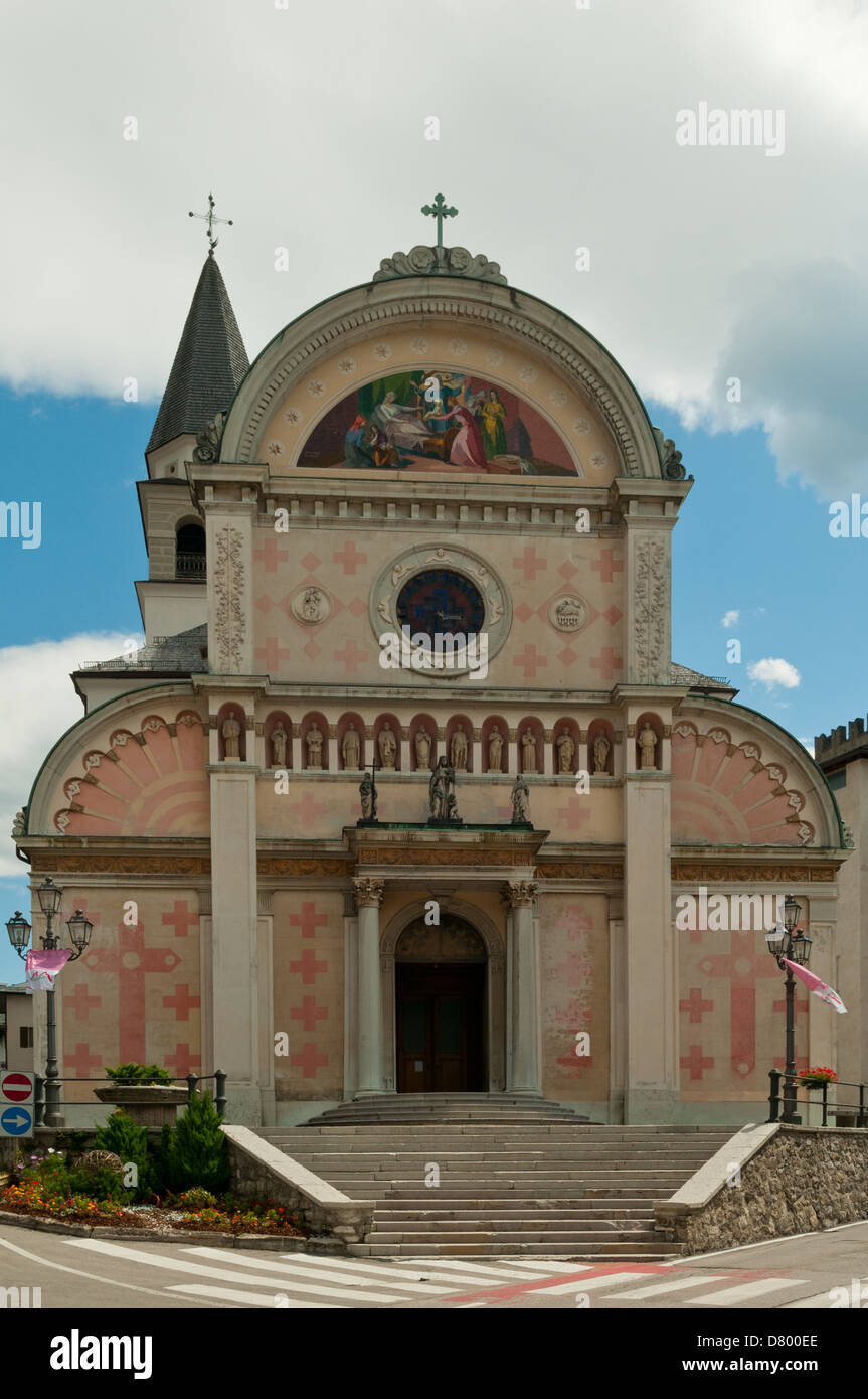 Kirche von Santa Maria, Pieve di Cadore, Dolomiten, Italien Stockfoto