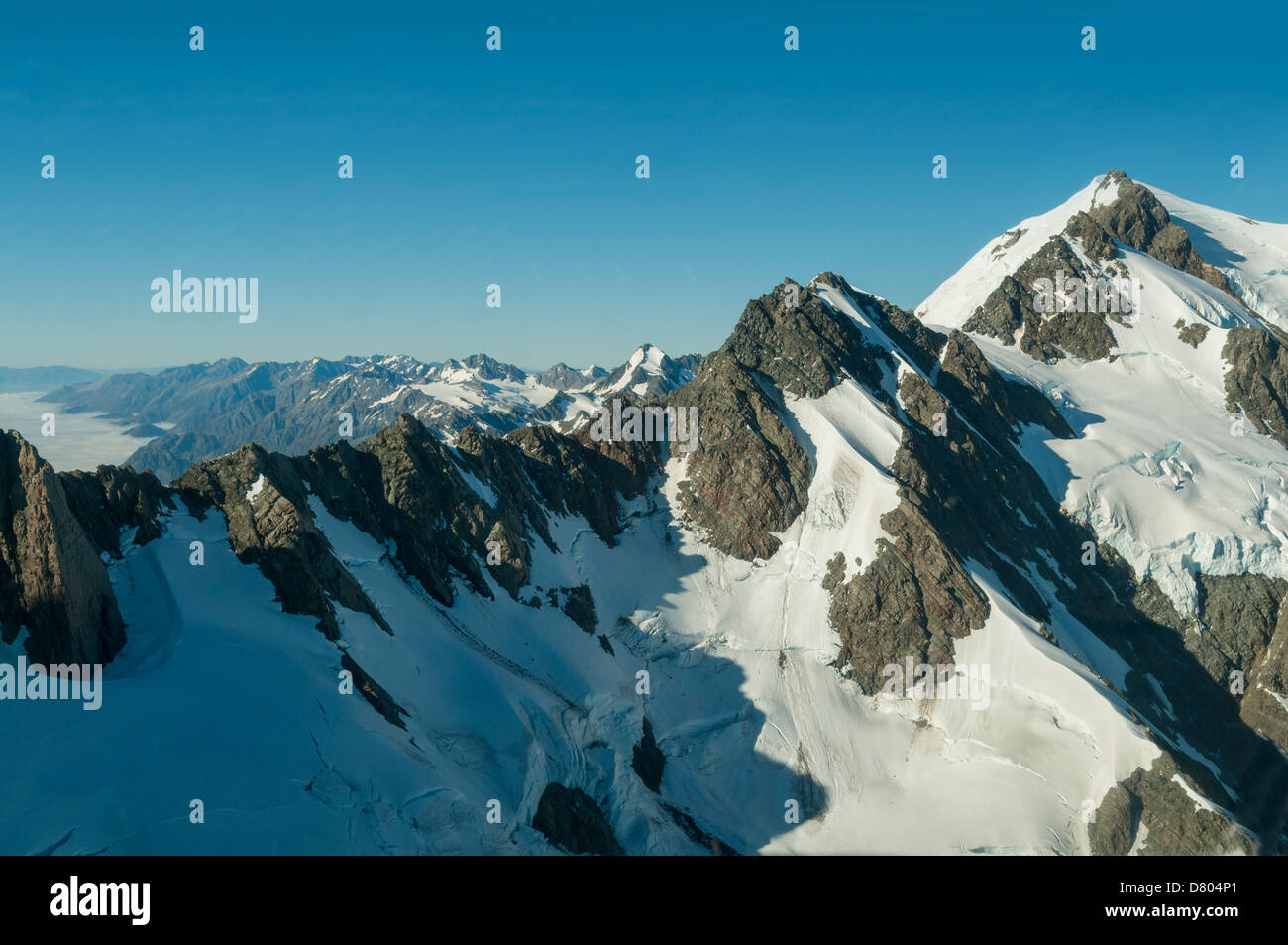 Luftbild der südlichen Alpen, Neuseeland Stockfoto