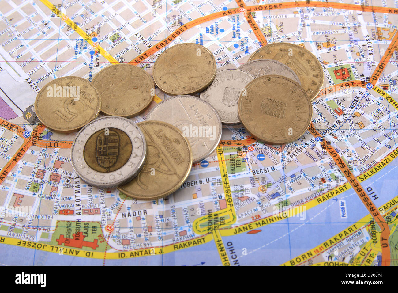 Der Forint (Zeichen: Ft; Code: HUF) ist die Währung von Ungarn Stockfoto