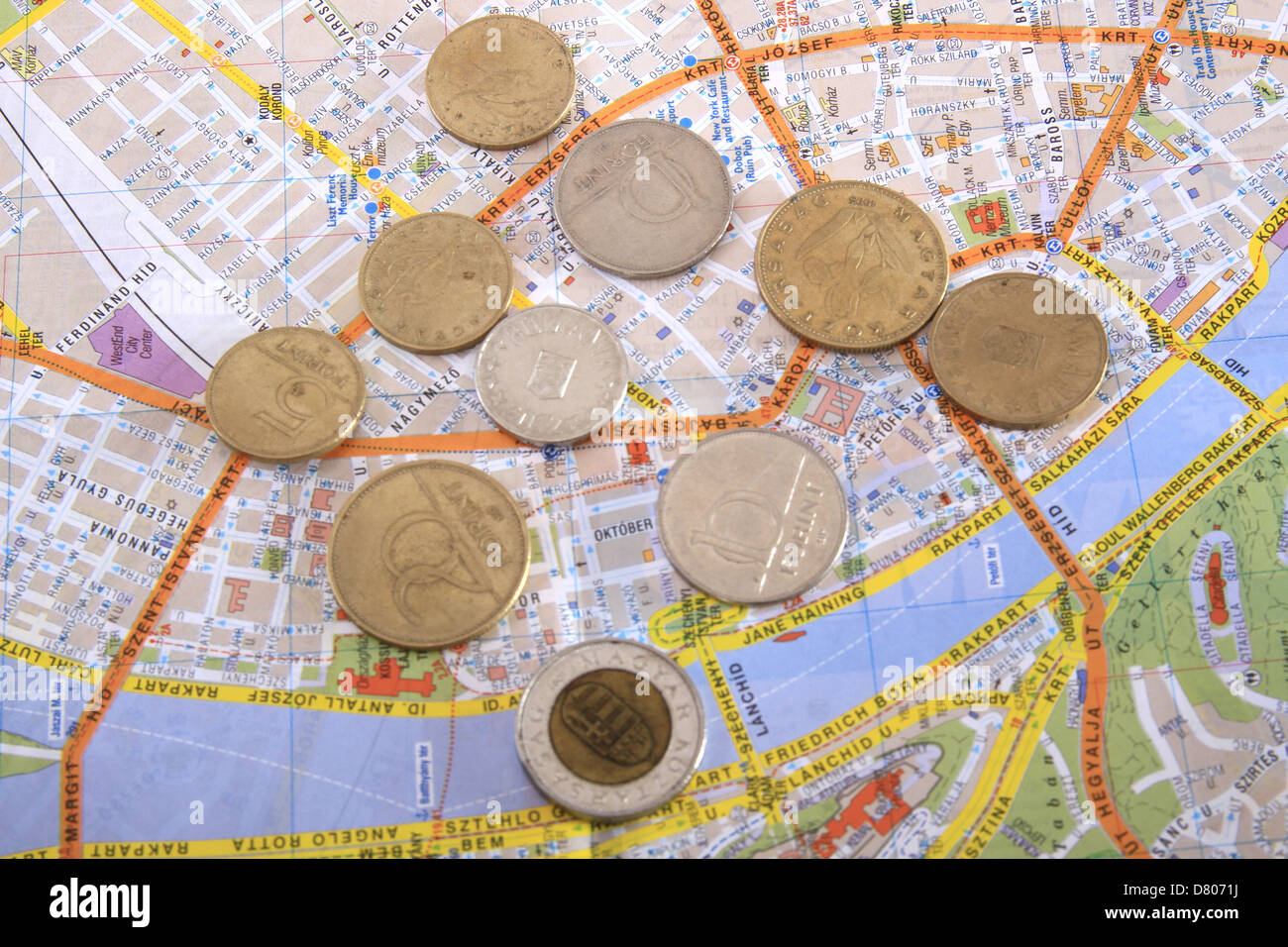 Der Forint (Zeichen: Ft; Code: HUF) ist die Währung von Ungarn Stockfoto