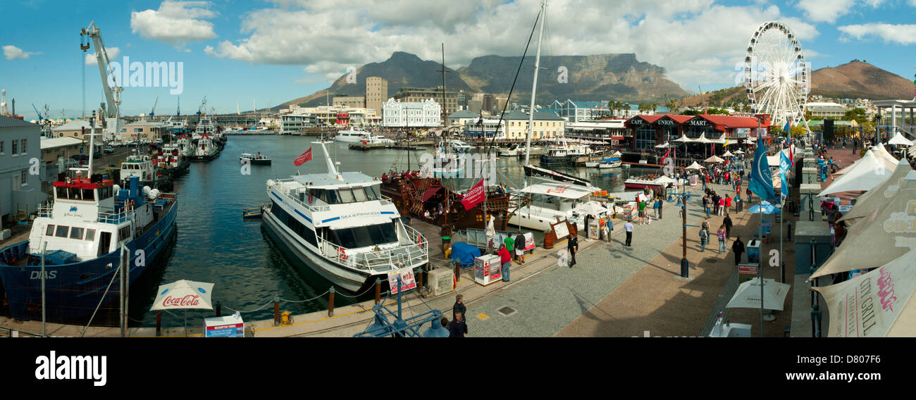 V & ein Panorama Waterfront, Cape Town, Western Cape, Südafrika Stockfoto