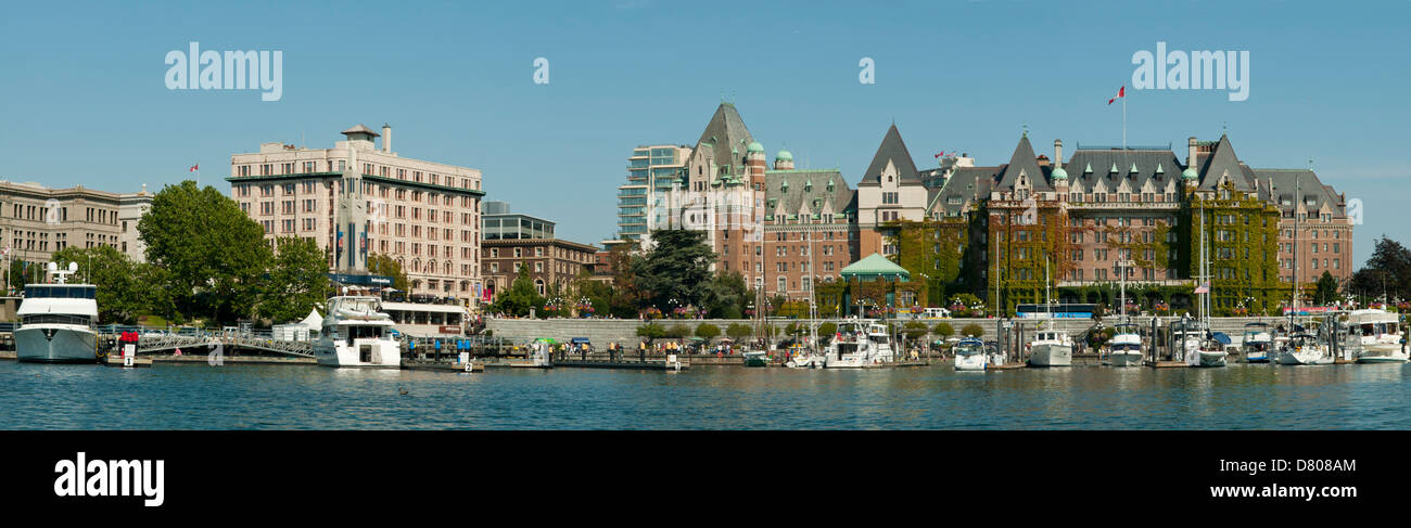 James Bay Waterfront Panorama, Victoria, Britisch-Kolumbien, Kanada Stockfoto