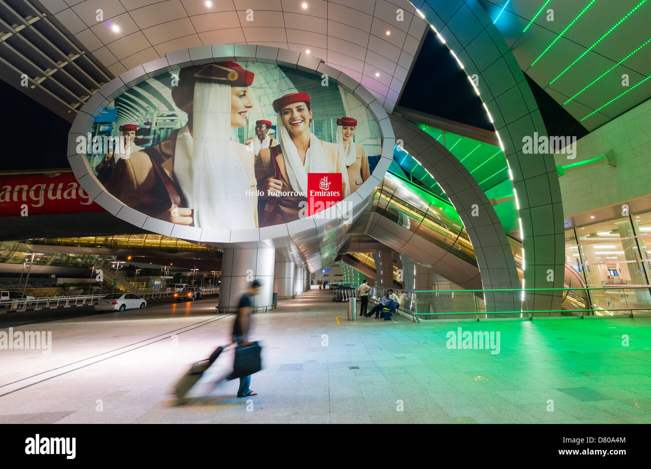 Moderne Architektur am Terminal 3 am Dubai International Airport Vereinigte Arabische Emirate Stockfoto