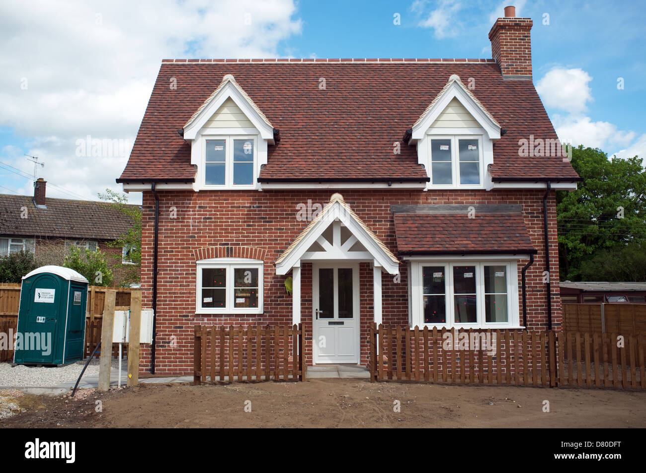 Neu gebautes Haus UK Stockfoto