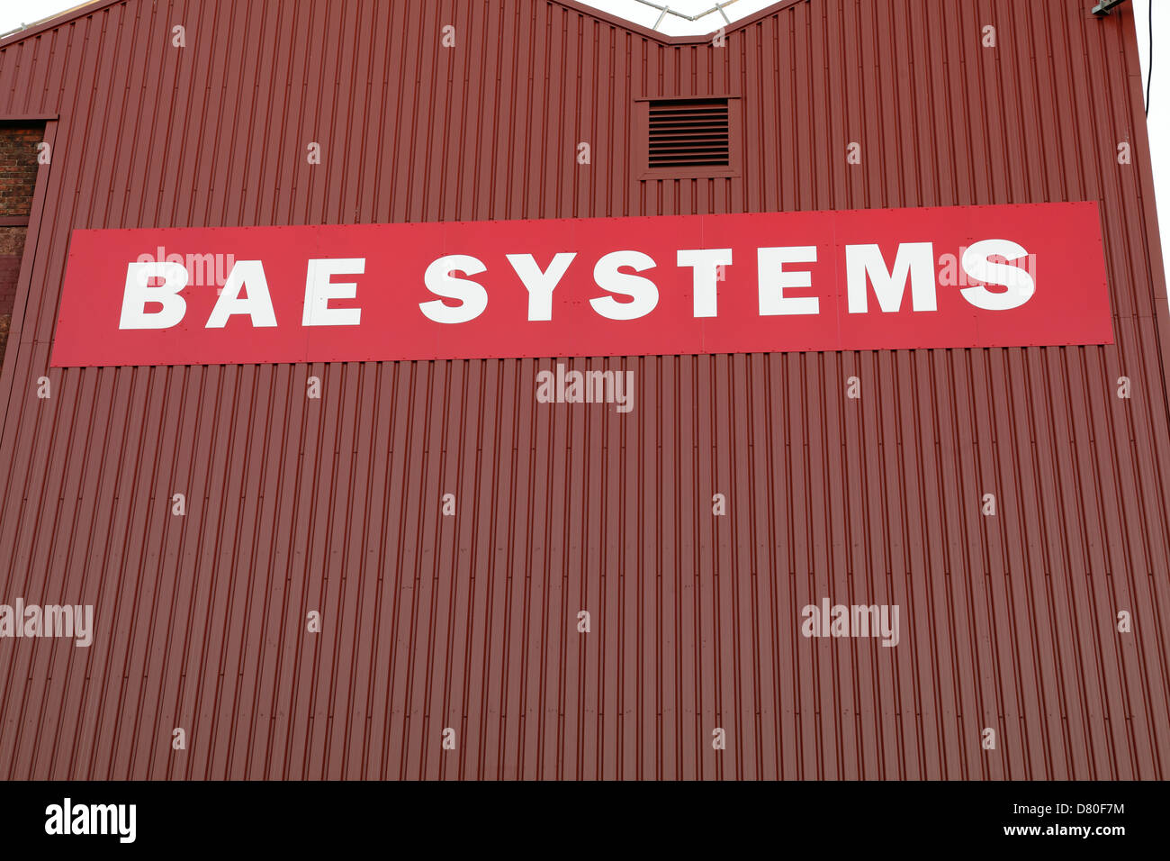 Ein Zeichen von BAE Systems, UK Stockfoto
