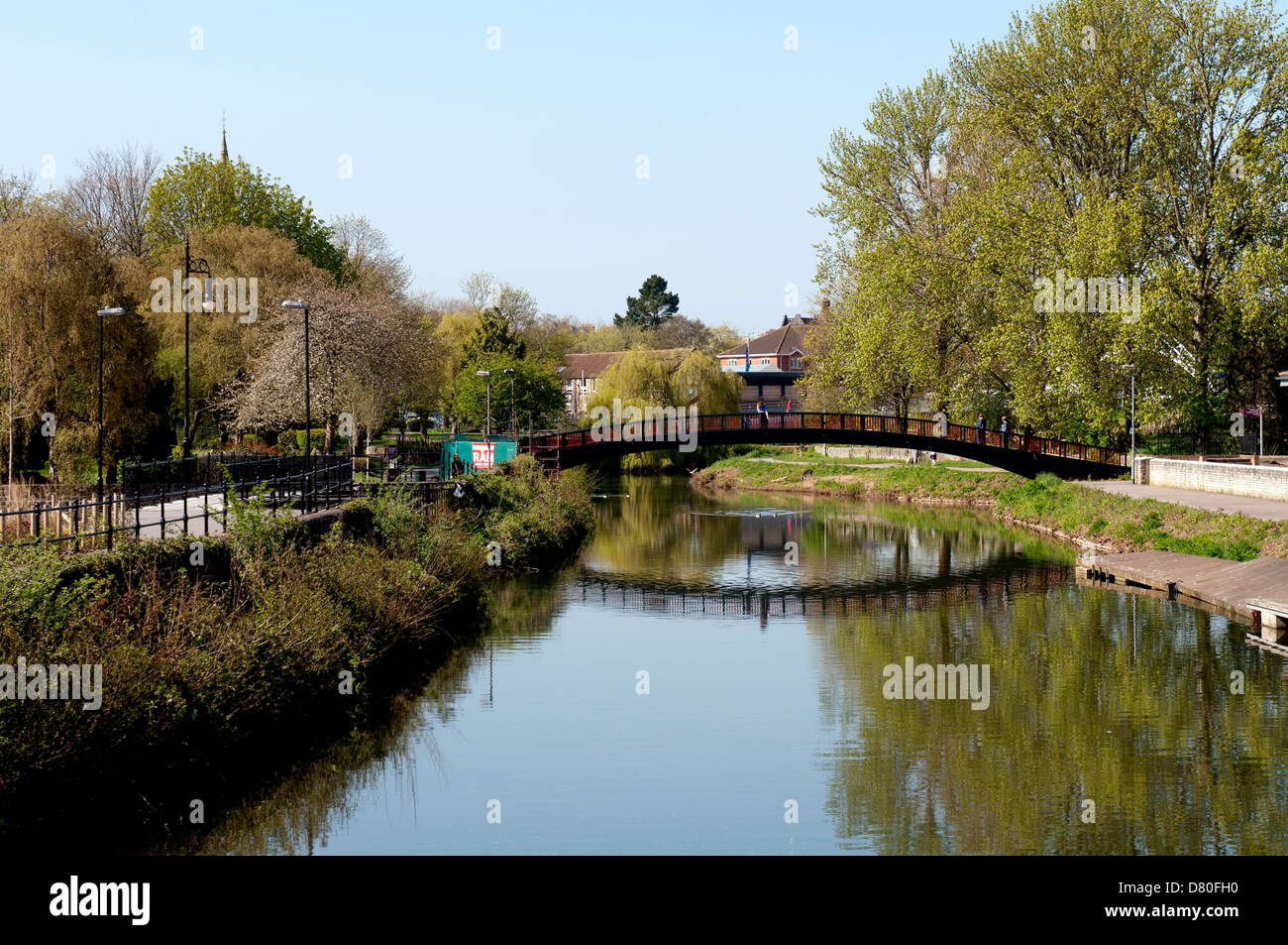 Fluss-Ton, Taunton, Somerset, England, Vereinigtes Königreich Stockfoto