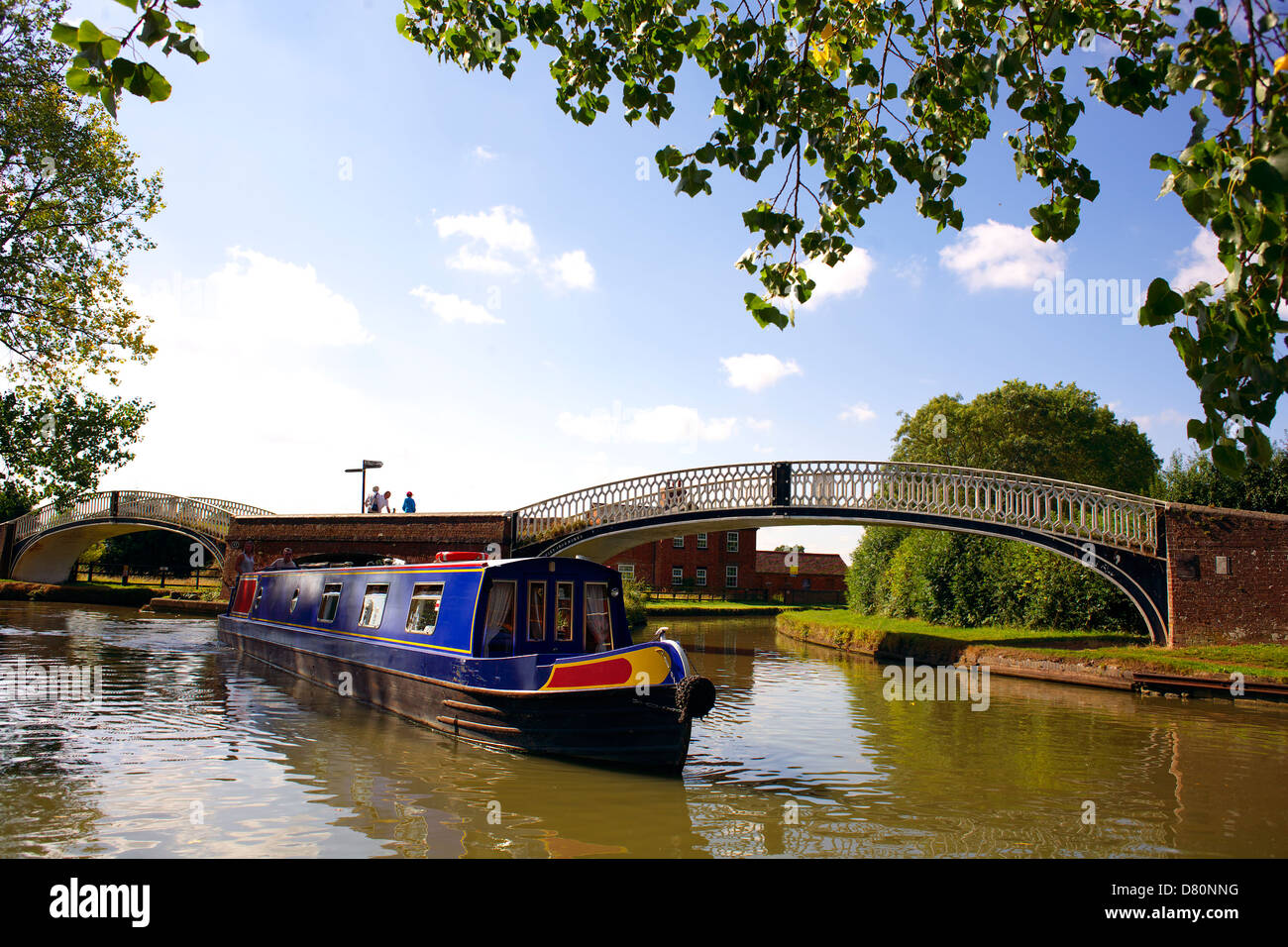 Narrowboats auf der Oxford Canal Braunston Northamptonshire Northants England UK GB Narrowboats Boot Boote schneiden englische britische Stockfoto