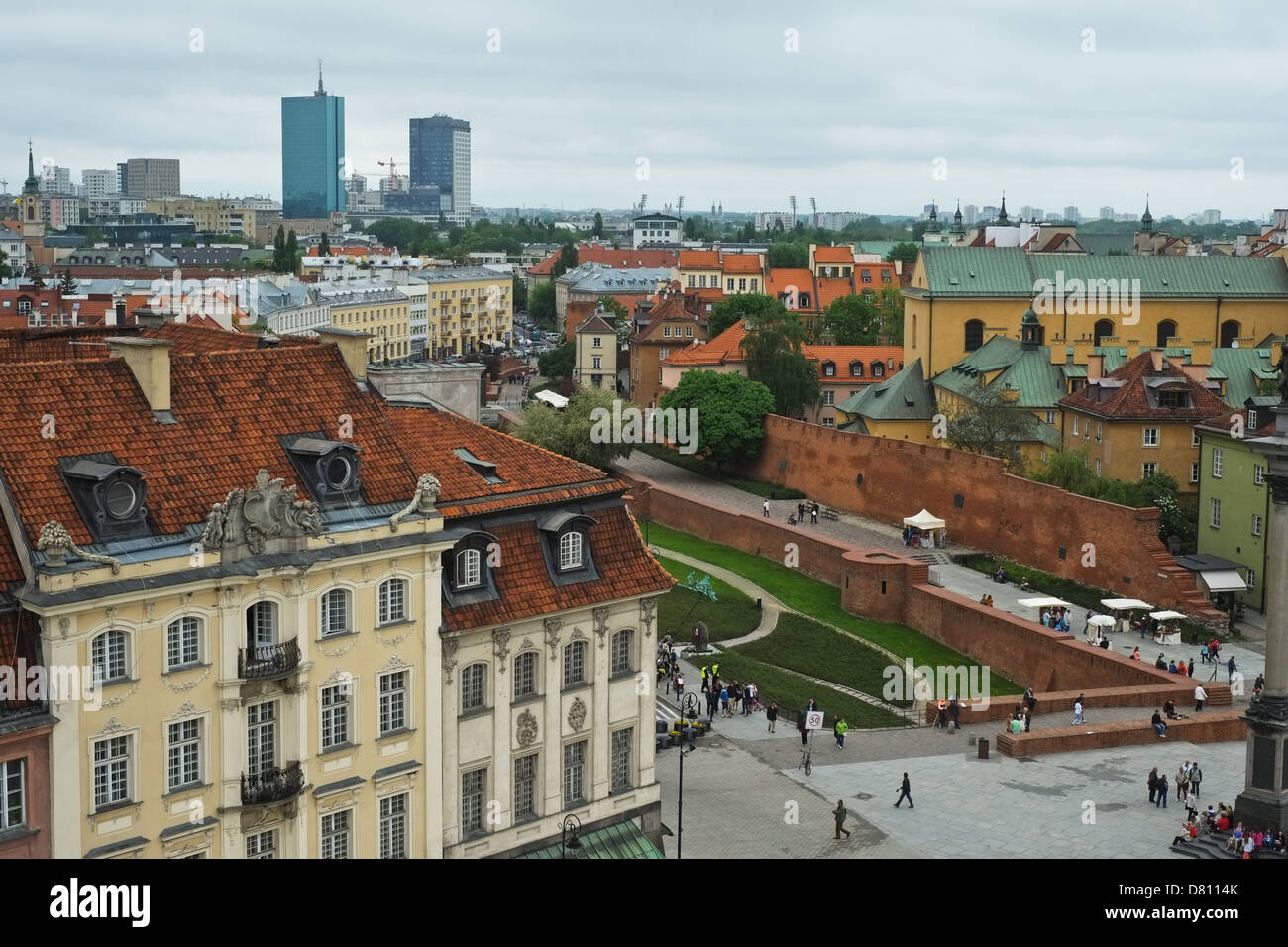 Warschau, alte Stadt Skyline - Polen Stockfoto