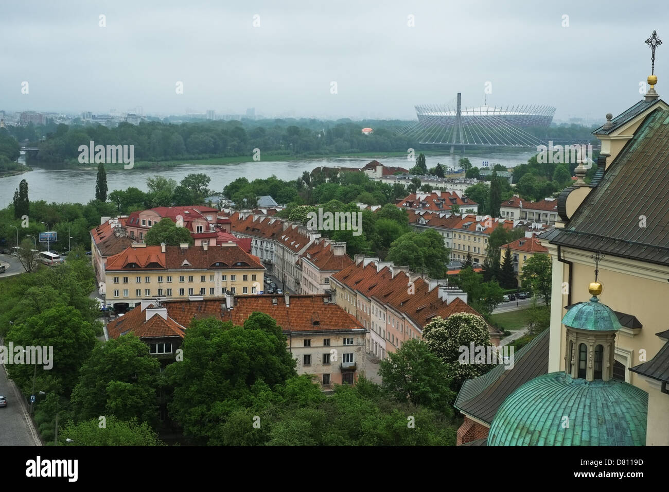 Skyline von Warschau Stockfoto
