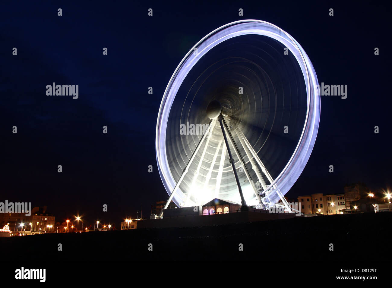 Brighton-Rad in der Nacht Stockfoto