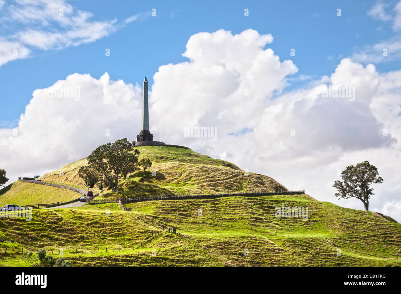 One Tree Hill, ein berühmtes Wahrzeichen in Auckland, Neuseeland. Stockfoto