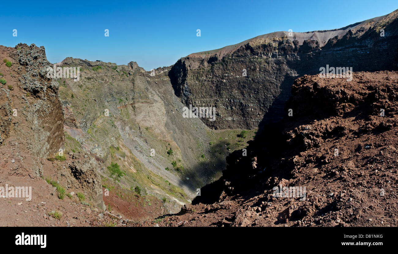 Italien-Kampanien Vesuv Nationalpark der Krater Stockfoto