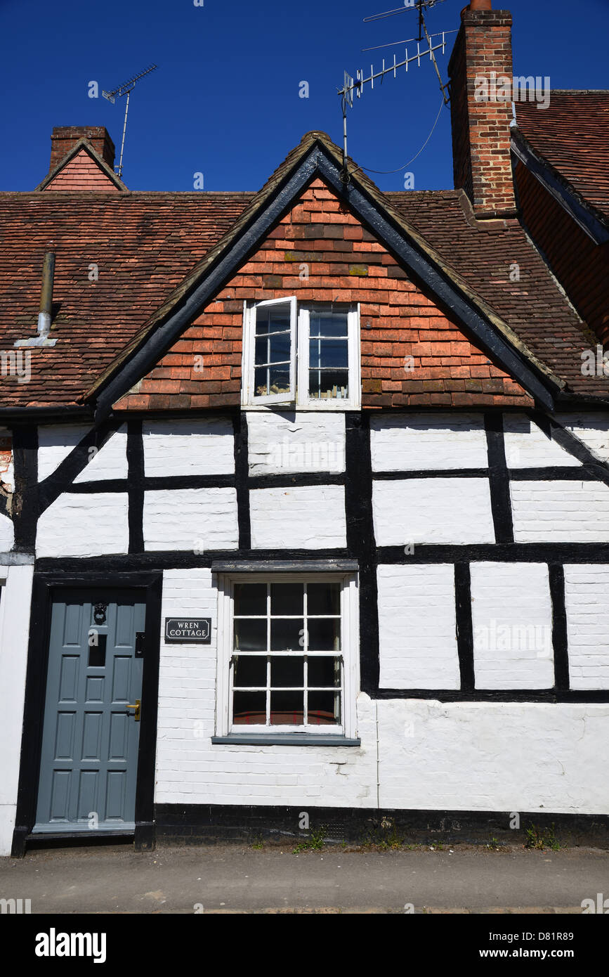 Fachwerk historische Häusern auf Silverless Straße, Marlborough, Wiltshire Stockfoto