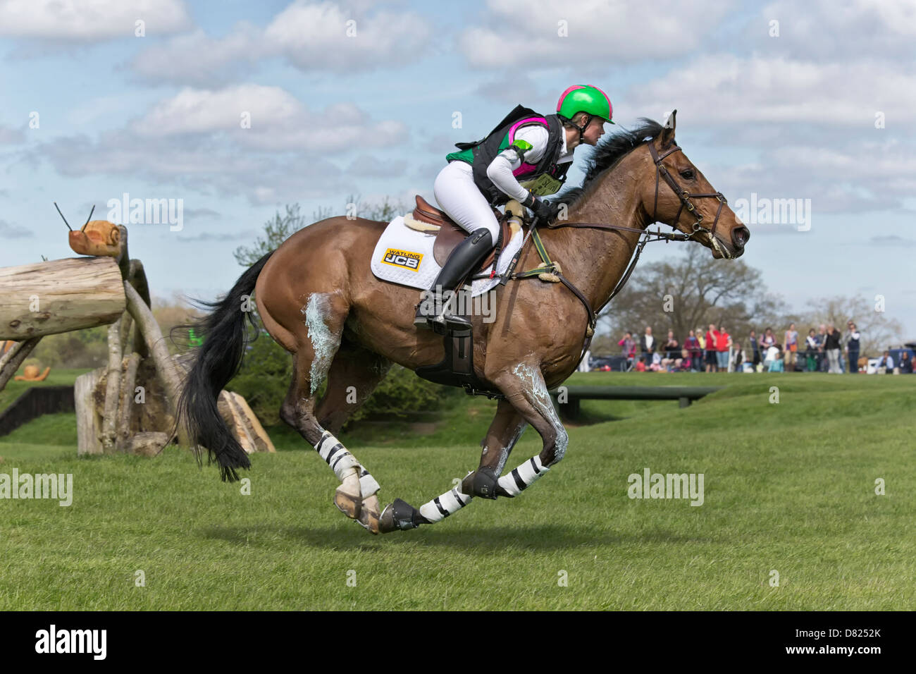 Lauren Shannon auf Null Flug - Badminton Horse Trials 2013 Stockfoto