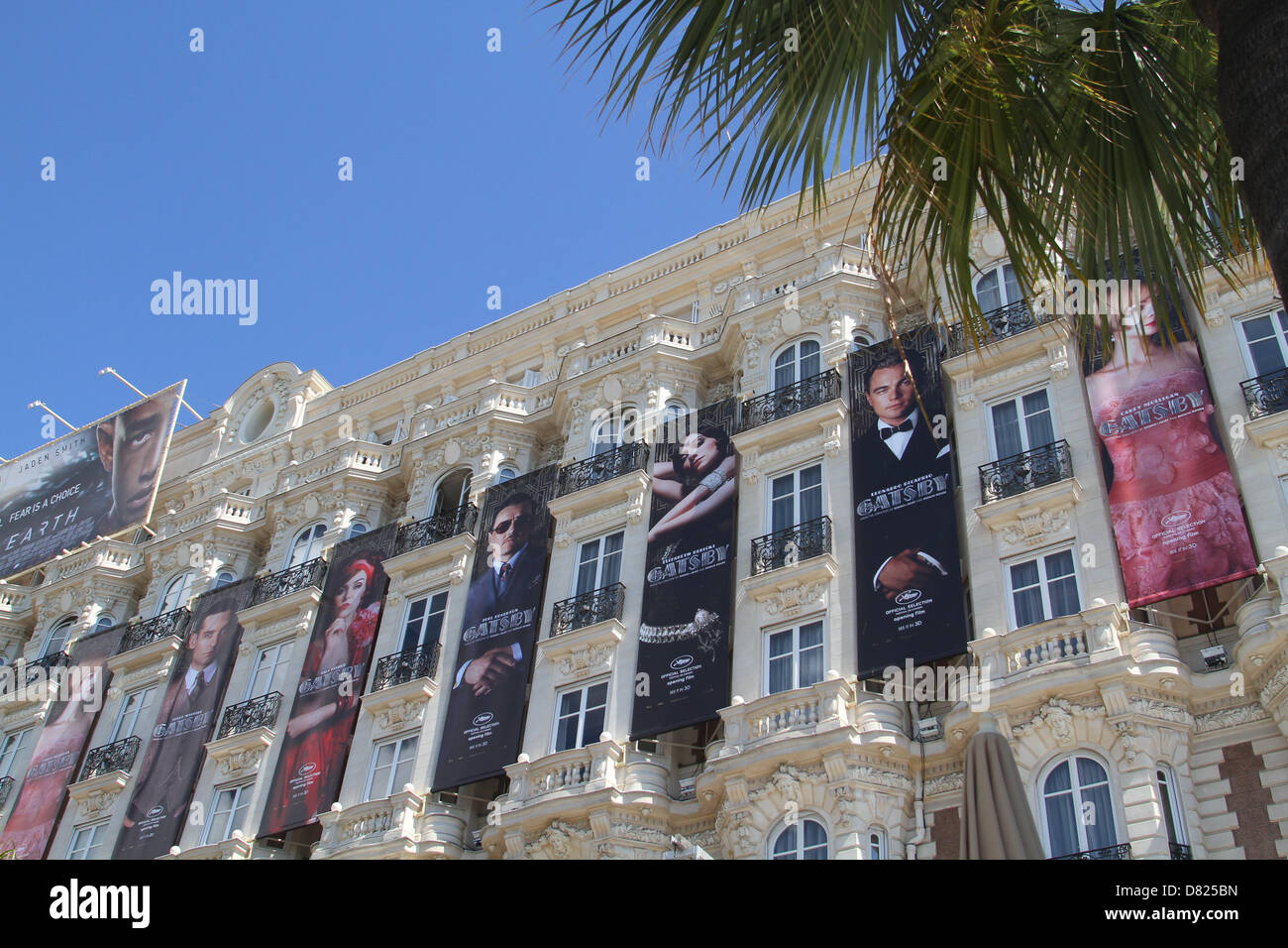 DER GROßE GATSBY FILMPLAKATE FILMPLAKATE DER GROßE GATSBY. CANNES FILM FESTIVAL 2013 CANNES Frankreich 17 Mai 2013 Stockfoto