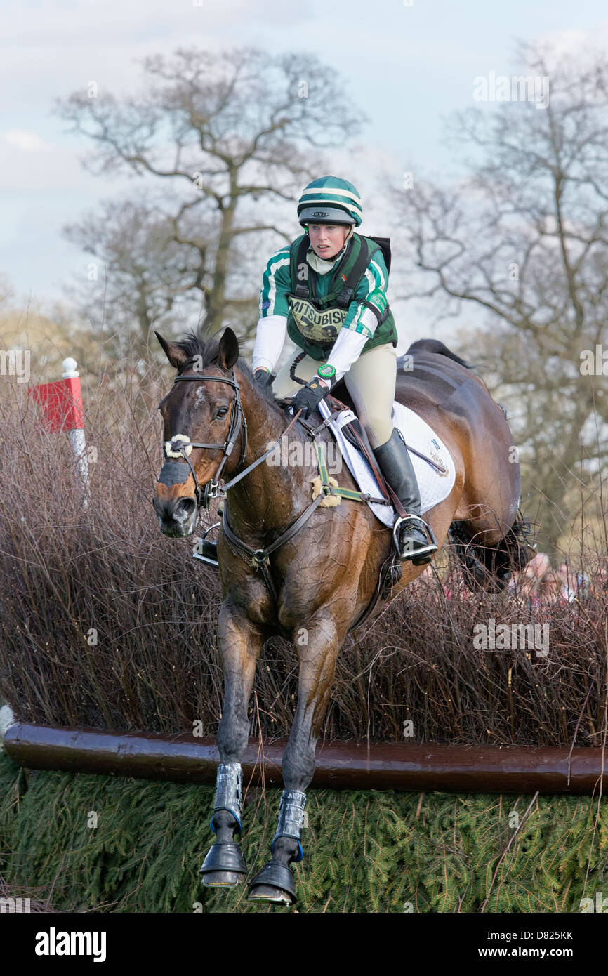 Nicky Roncoroni Trig Punkt - Mitsubishi Motors Badminton Horse Trials 2013 Stockfoto
