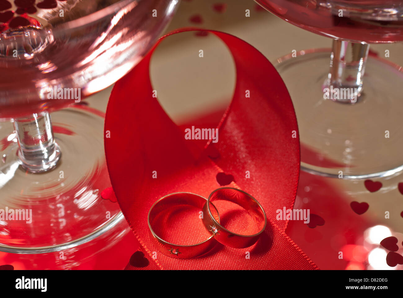 Trauringe Stockfoto