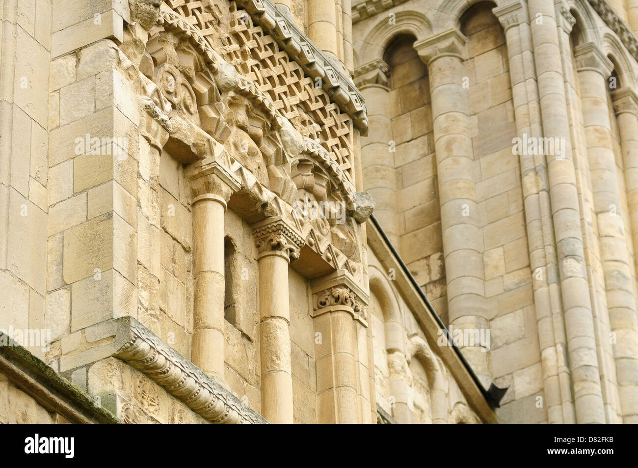 Rochester Kathedrale. Architektonische Details. Rochester, Kent, UK Stockfoto