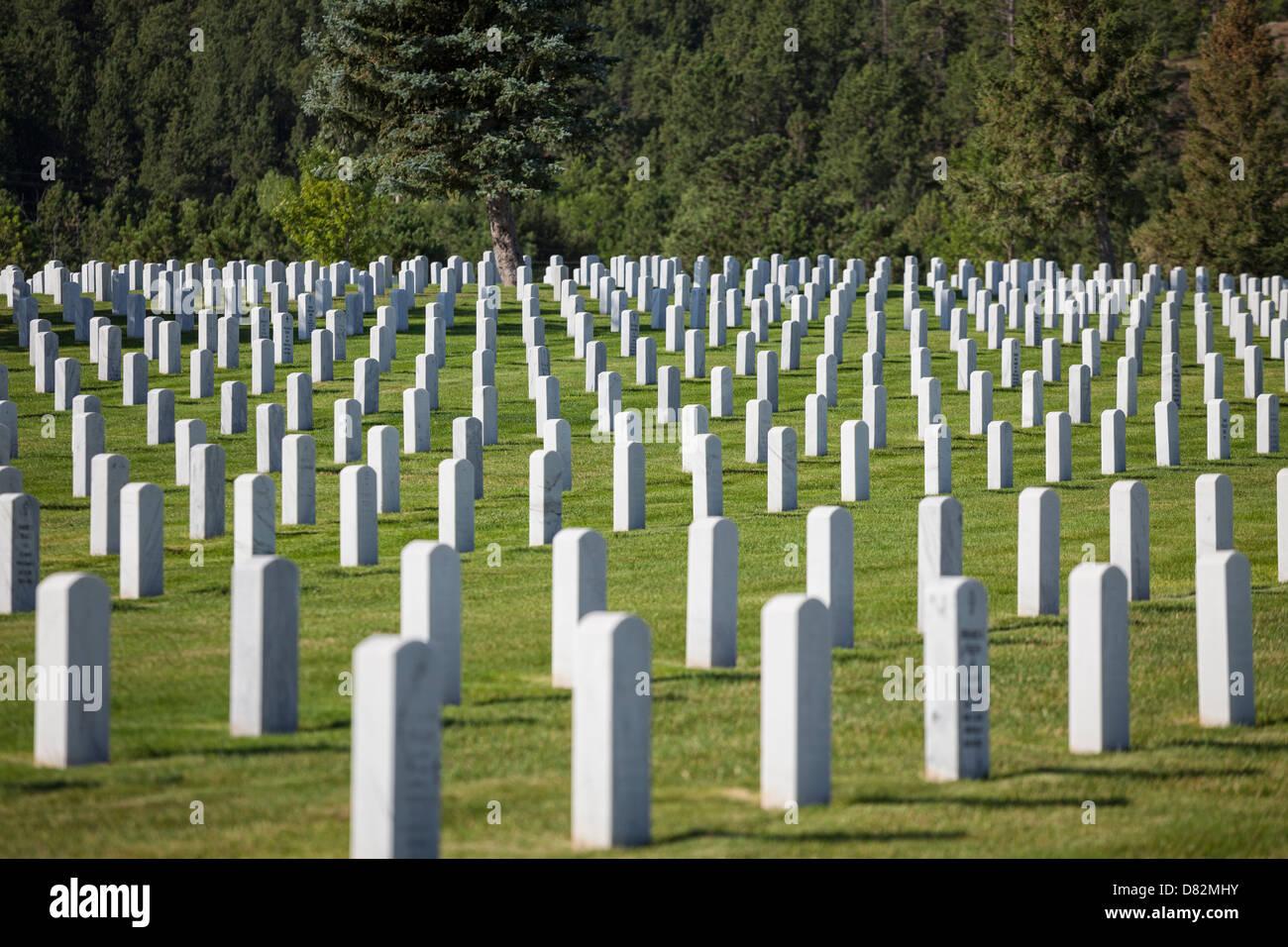 Black Hills National Cemetery in der Nähe von Sturgis, South Dakota Stockfoto