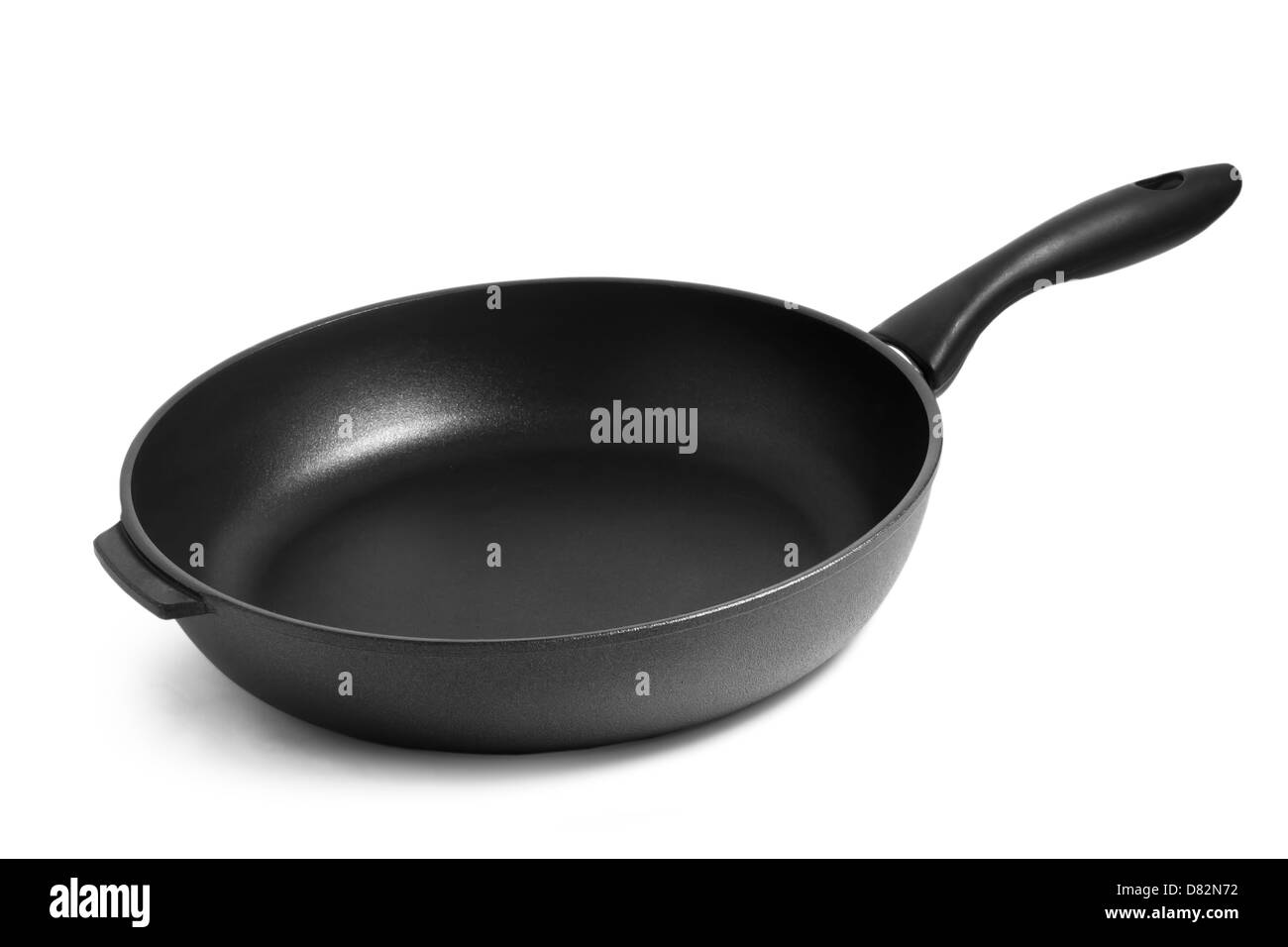 Pfanne schwarz Braten isolierten auf weißen Hintergrund Stockfoto