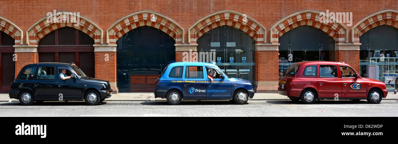 Taxi Taxistand außerhalb London St. Pancras International station Stockfoto