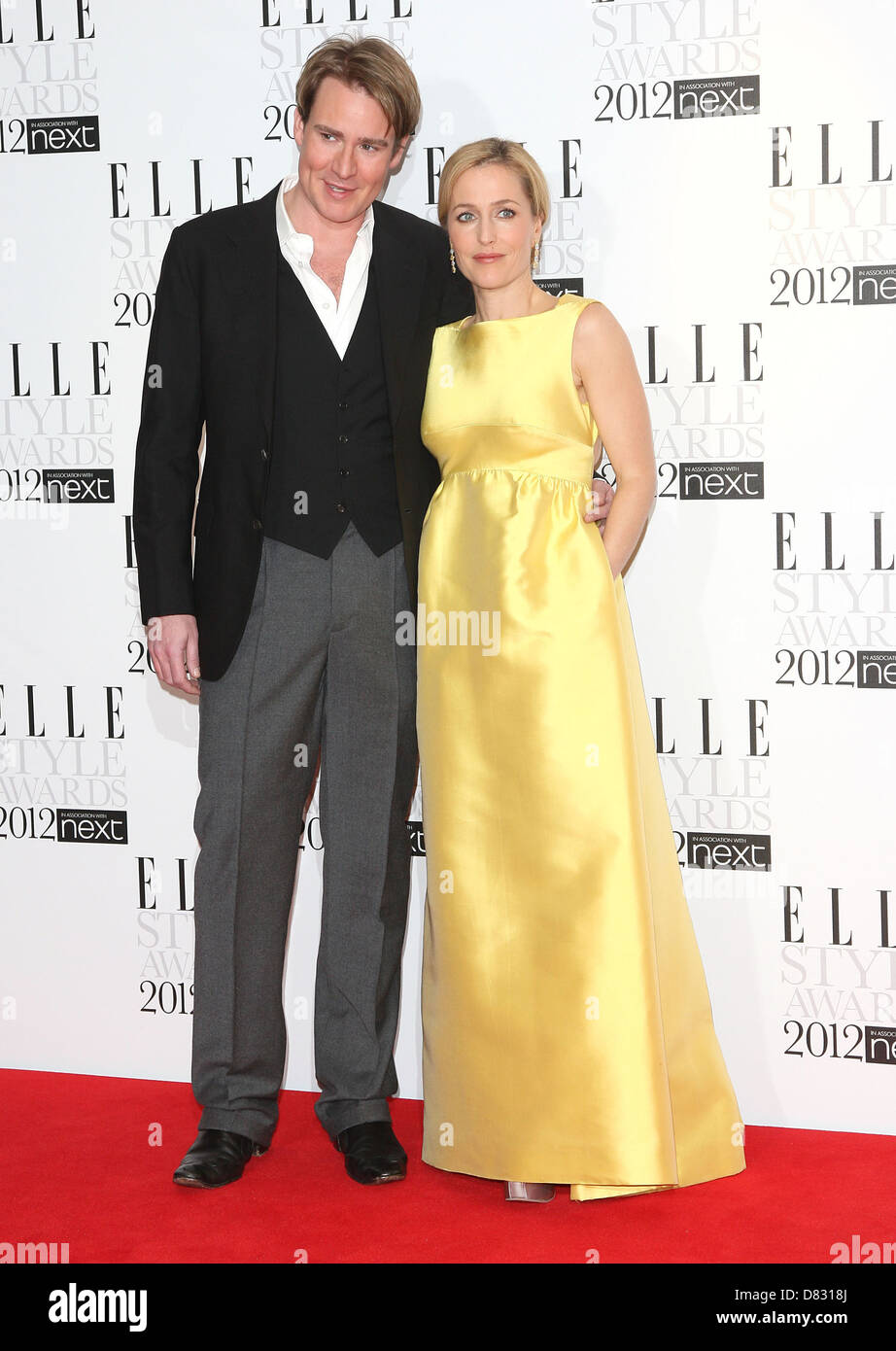 William Banken Blaney und Gillian Anderson den Elle Style Awards 2012 statt im Savoy - Ankünfte London, England - 13.02.12 Stockfoto