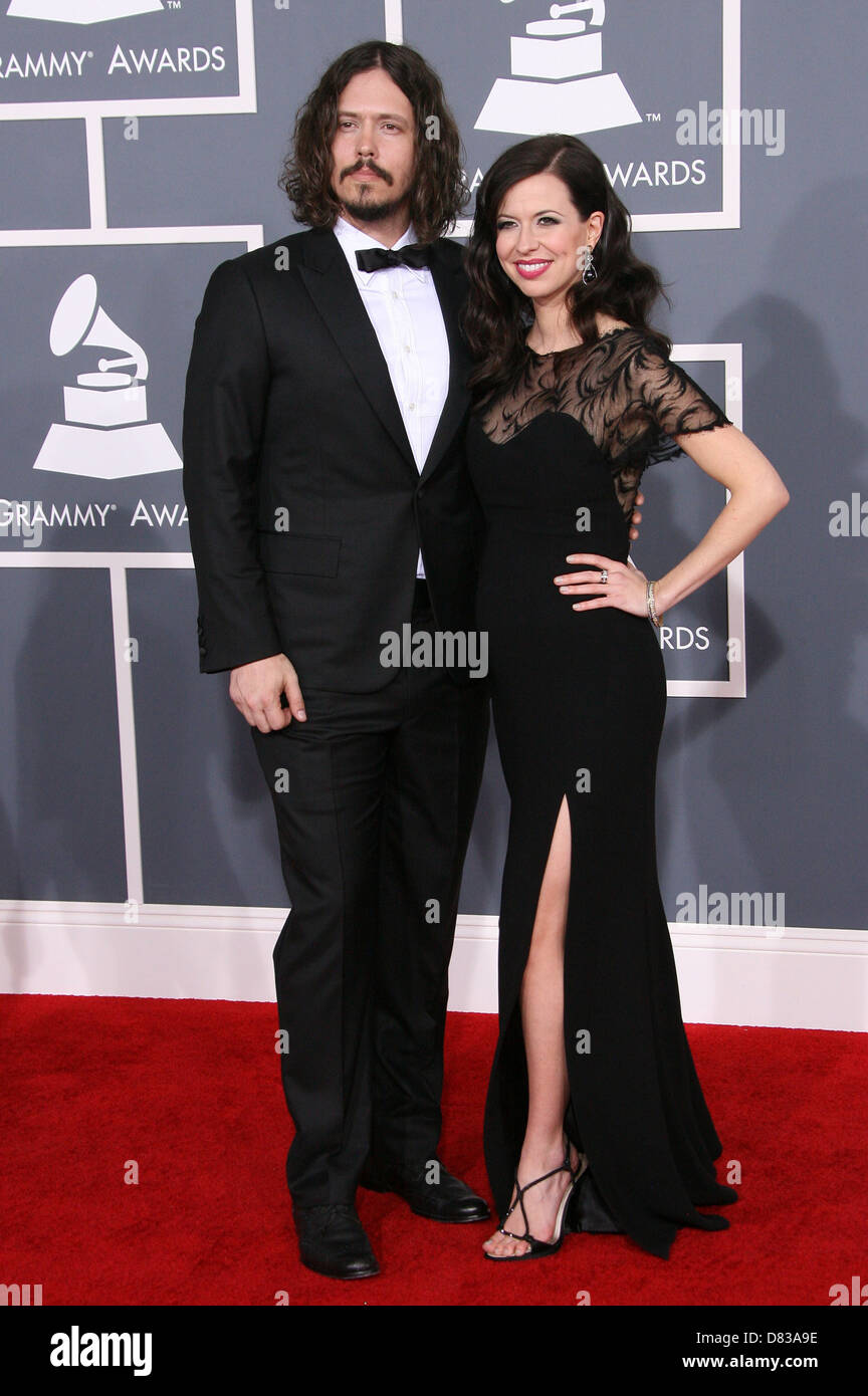 John Paul White und Joy Williams von der Band "The Civil Wars" 54. Annual GRAMMY Awards (The Grammys) - 2012 Ankünfte abgehaltenen Stockfoto