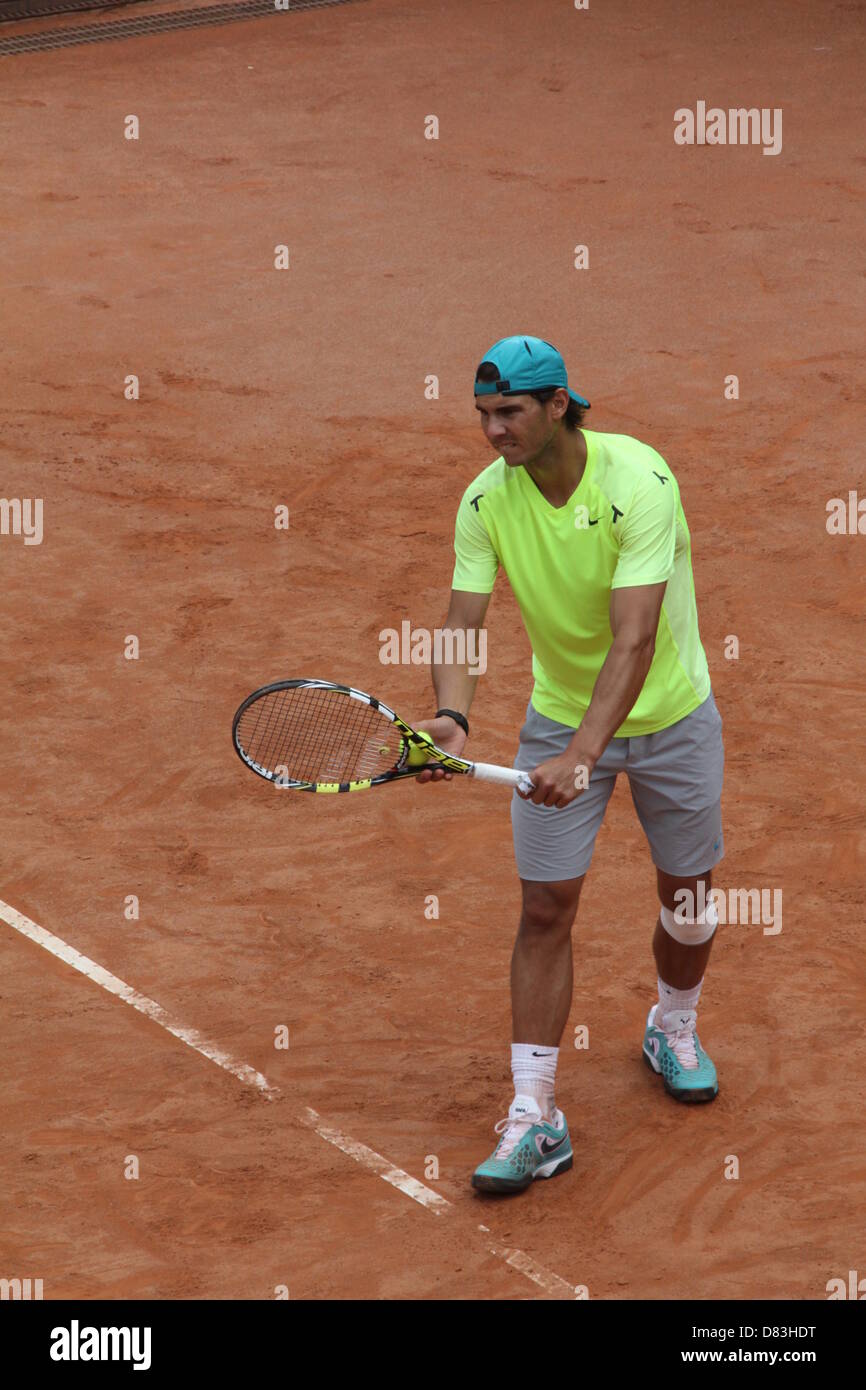 Rom, Italien. 17. Mai 2013 Rafael Nadal üben an der an der atp masters. Bildnachweis: Gari Wyn Williams / Alamy Live News Stockfoto