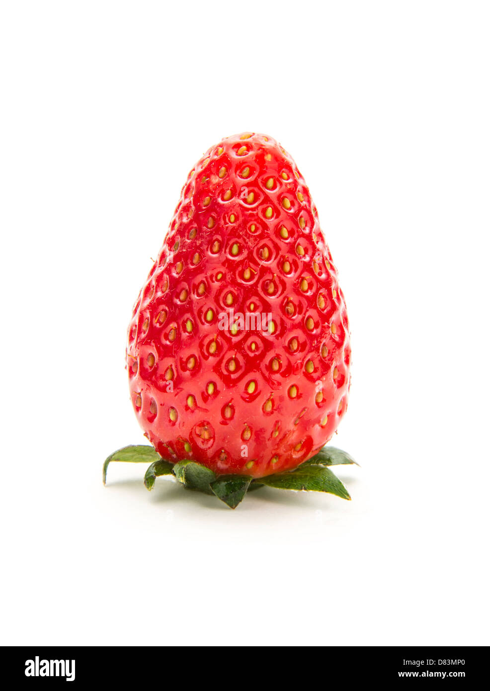 Bio Erdbeeren auf weißem Hintergrund isoliert Stockfoto